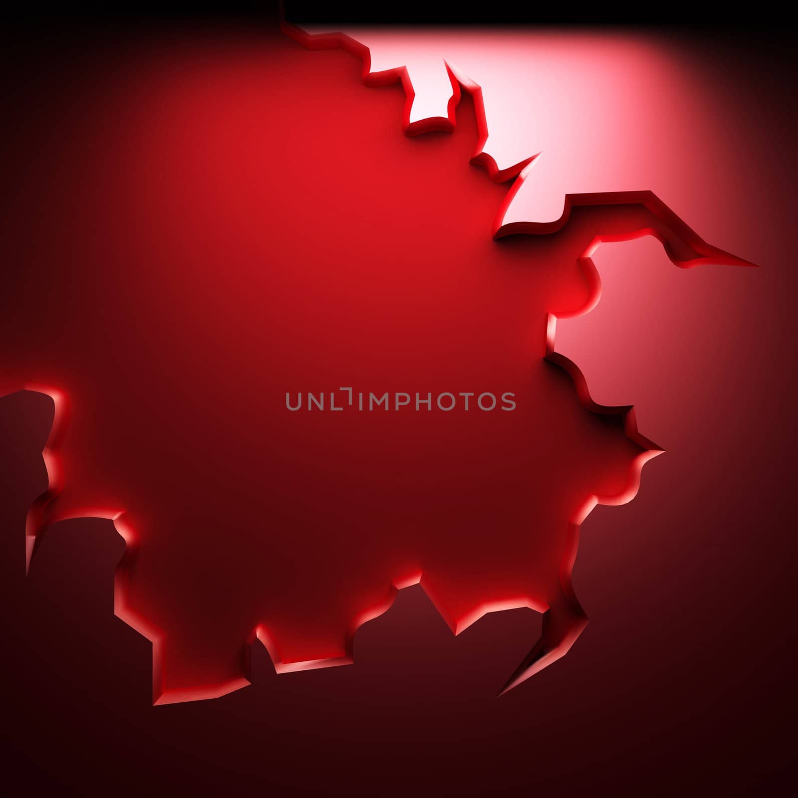 abstract plate made in 3D graphics