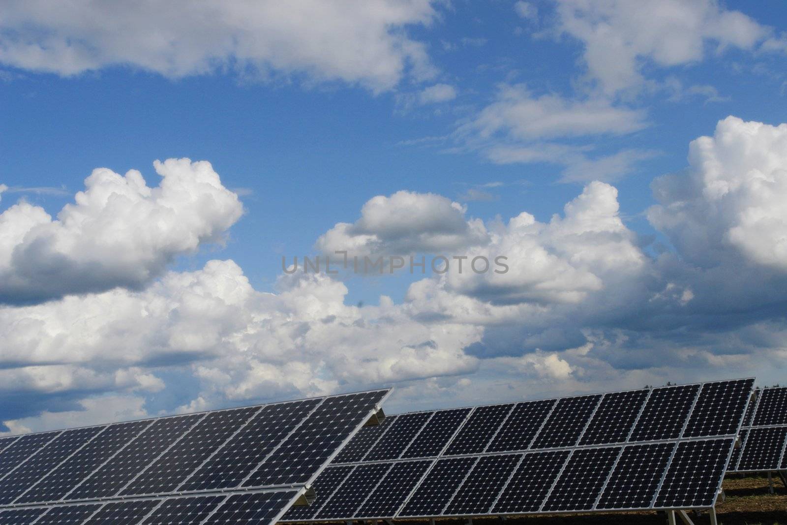 solar collector energy plant outside against sky