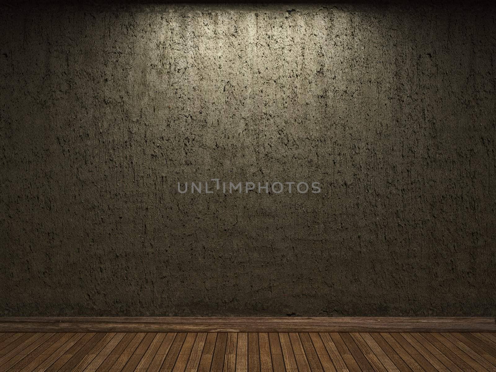 old concrete wall made in 3D graphics