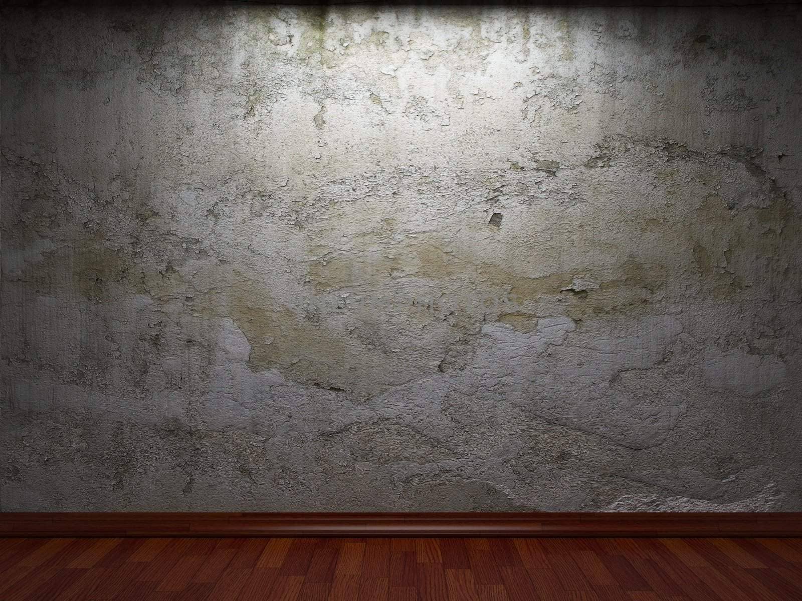 old concrete wall made in 3D graphics