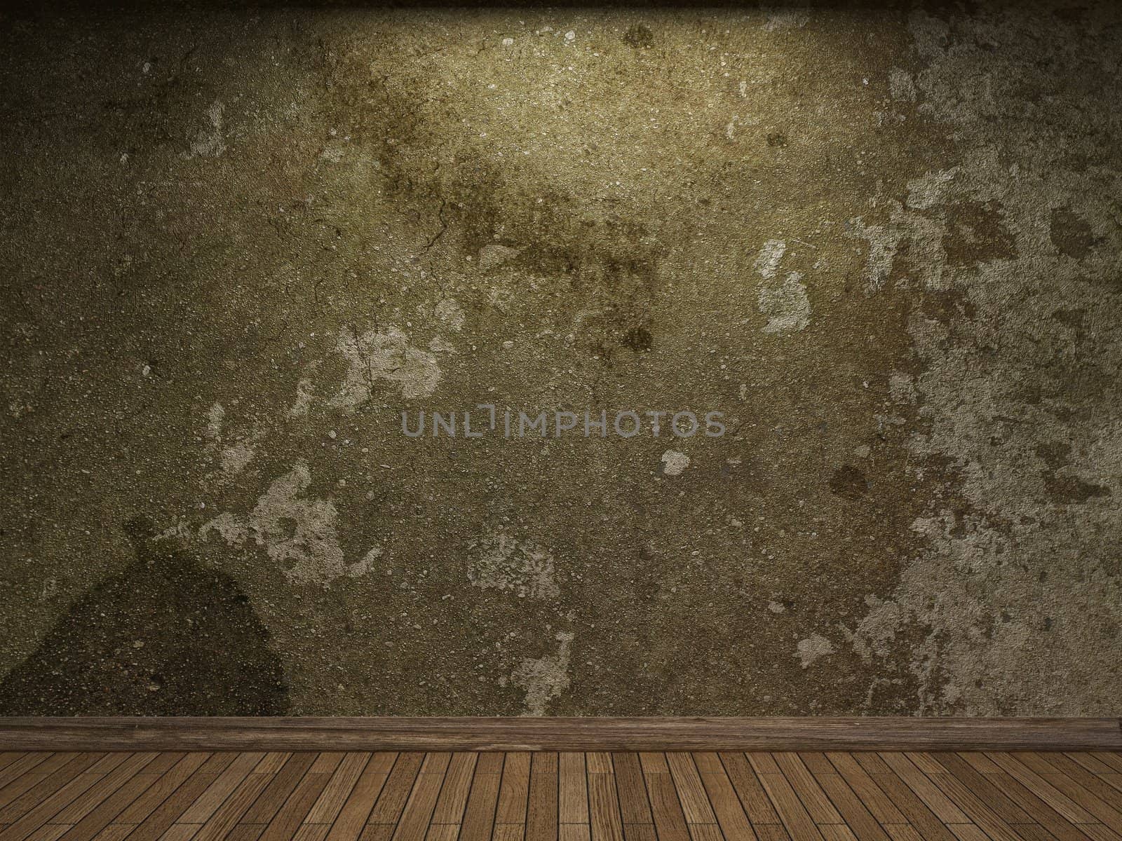 old concrete wall made in 3D graphics