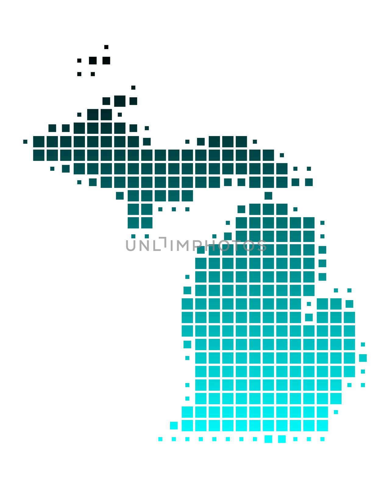 Map of Michigan by rbiedermann