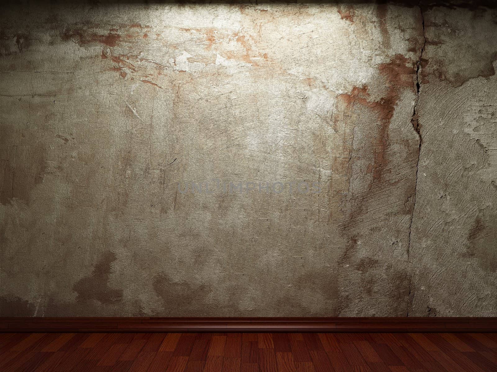 old concrete wall made in 3D graphics