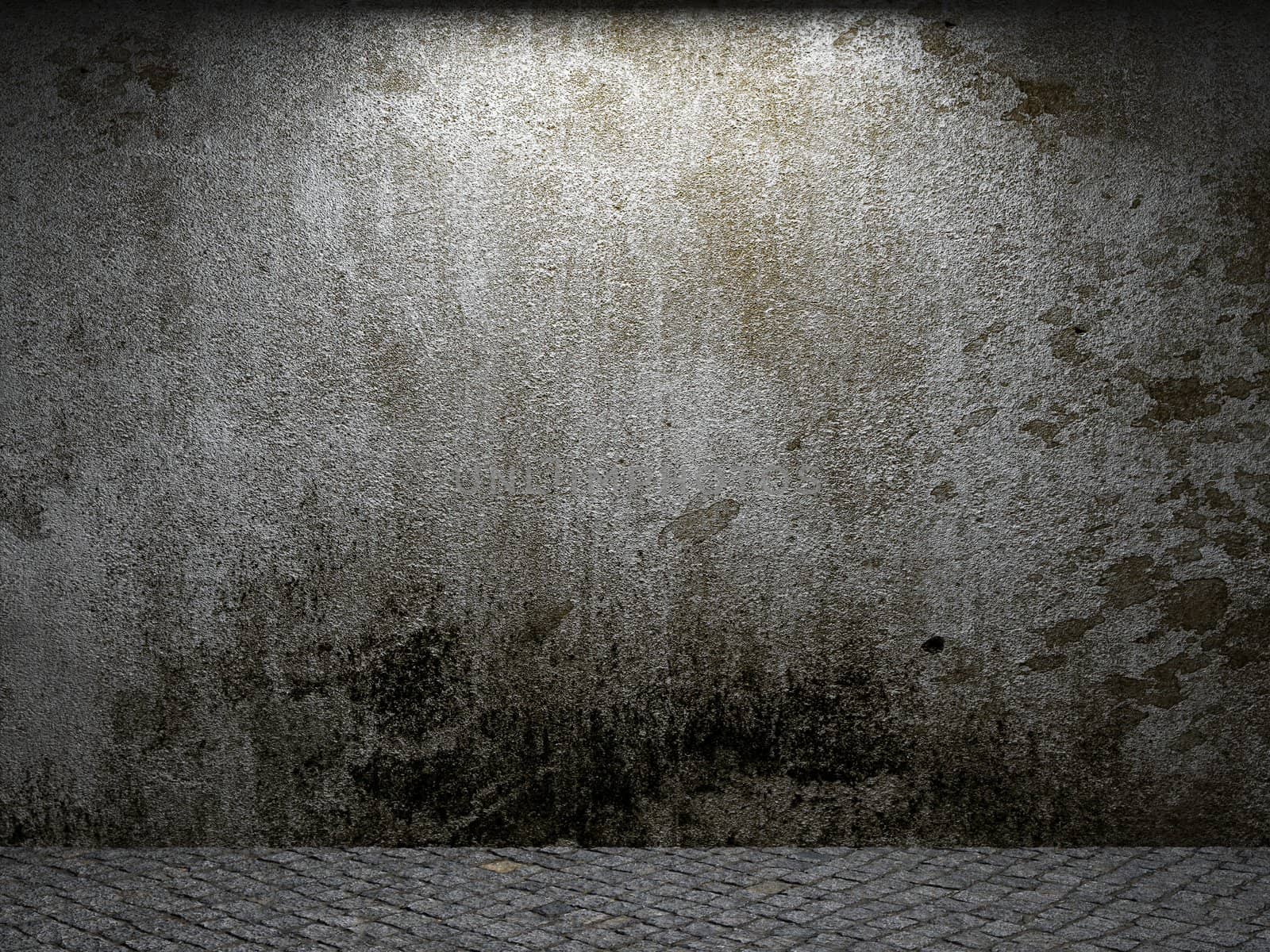 old concrete wall made in 3D graphics