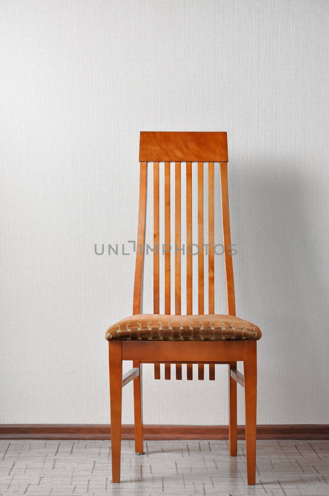 the one old chair over wall indoor