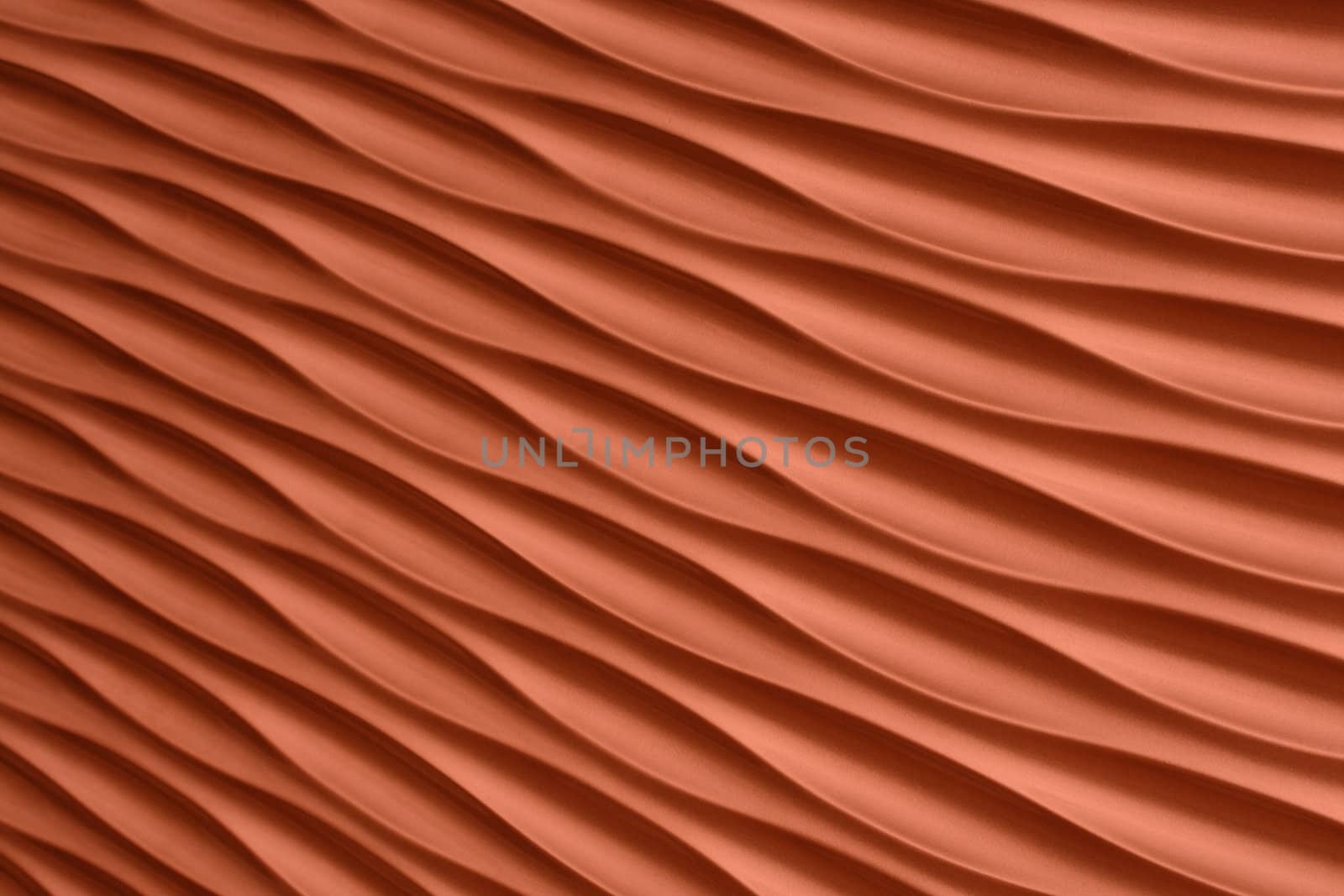 Orange artistic background with waves and stripes