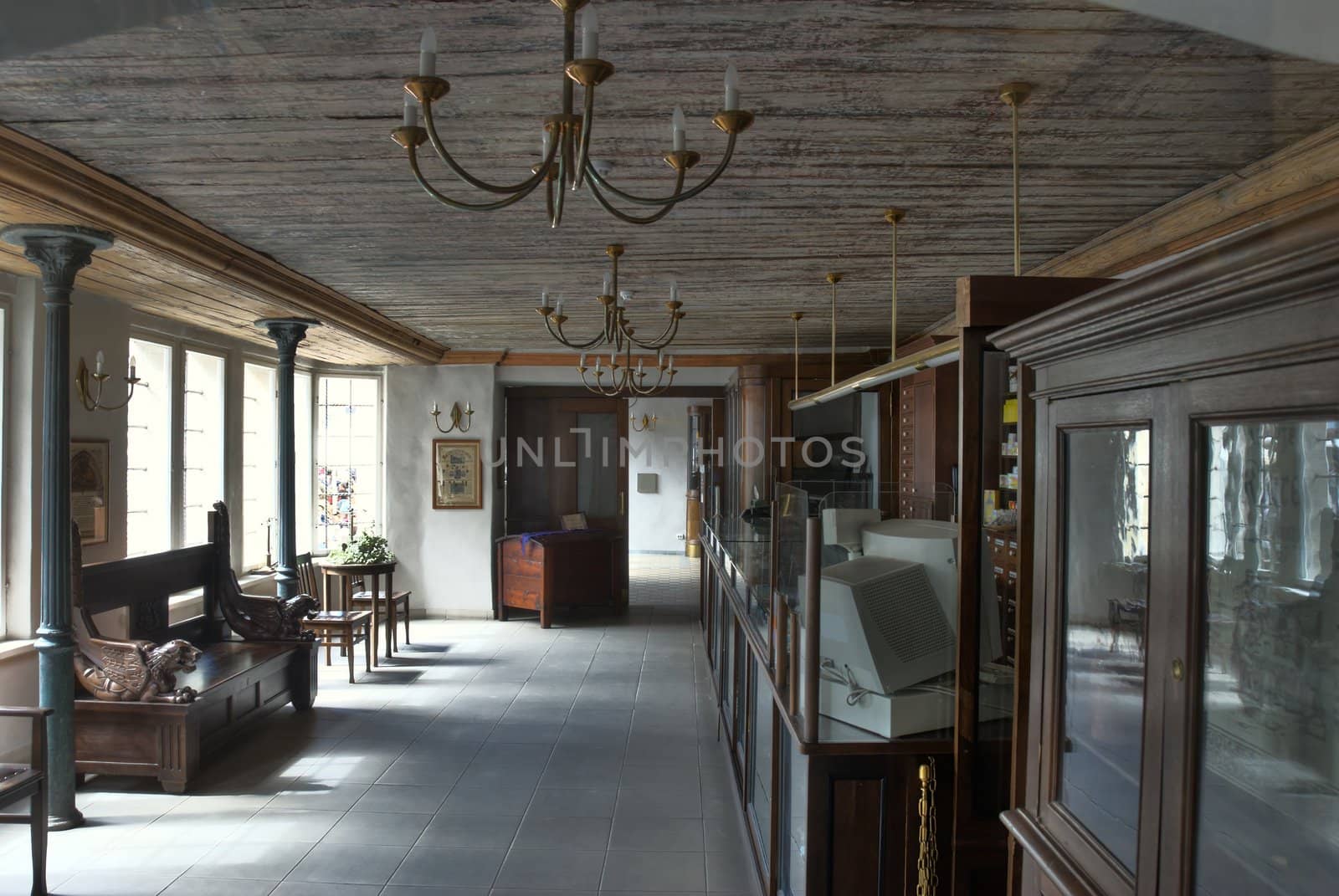 Windowlit interior of an old apothecary in Tallinn. HDR tonemapped from three exposures to enhance details.
