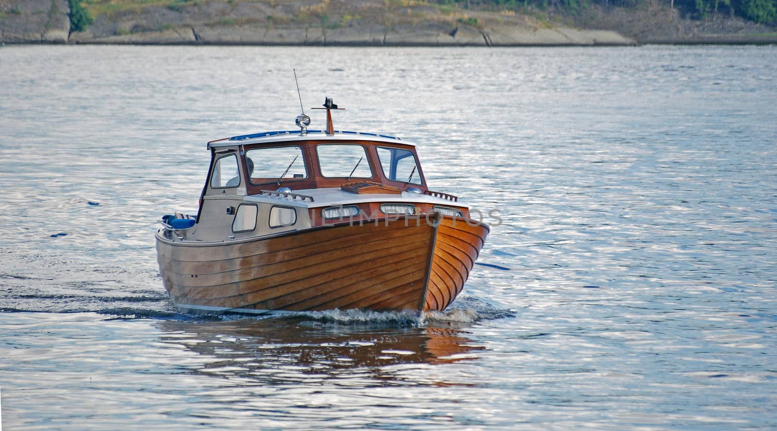 Traditional norwegian boat made of wood
