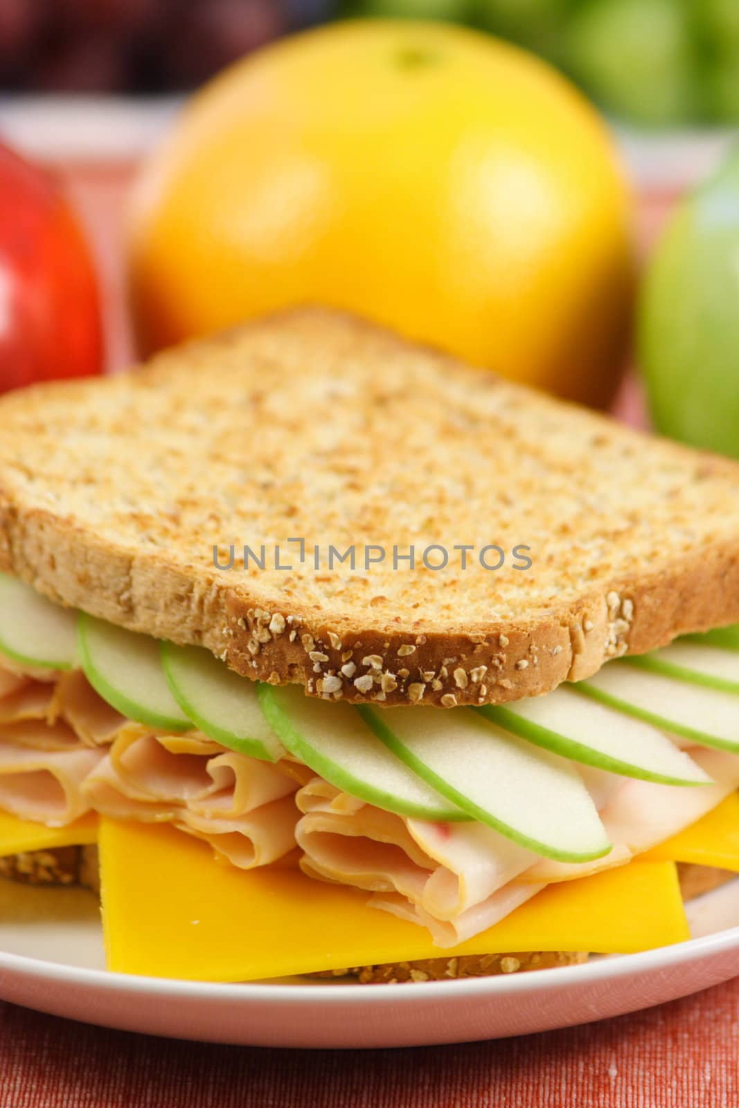 fresh apple and honey ham sandwich by tacar
