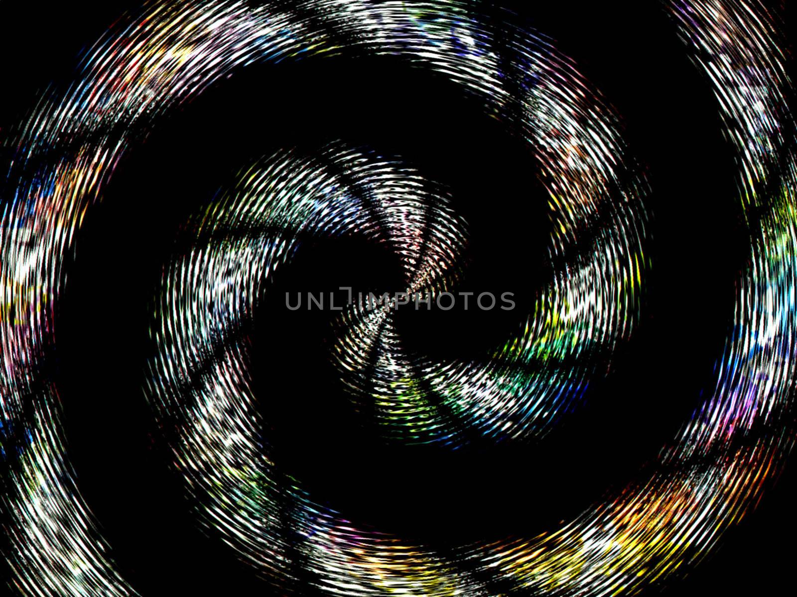 a rainbow spiral vortex