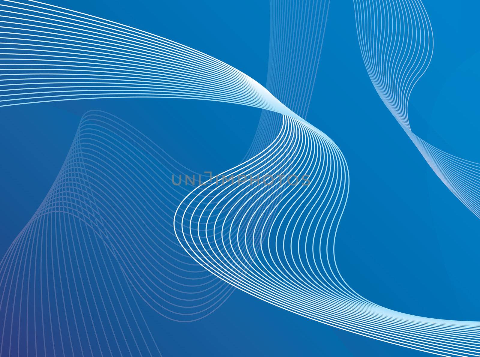 High-tech 3d background with curvy wire-frame type lines that are moving like flowing ribons.