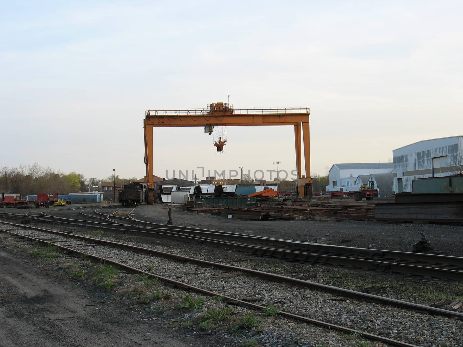 at the railroad station - cargo loading & unloading area