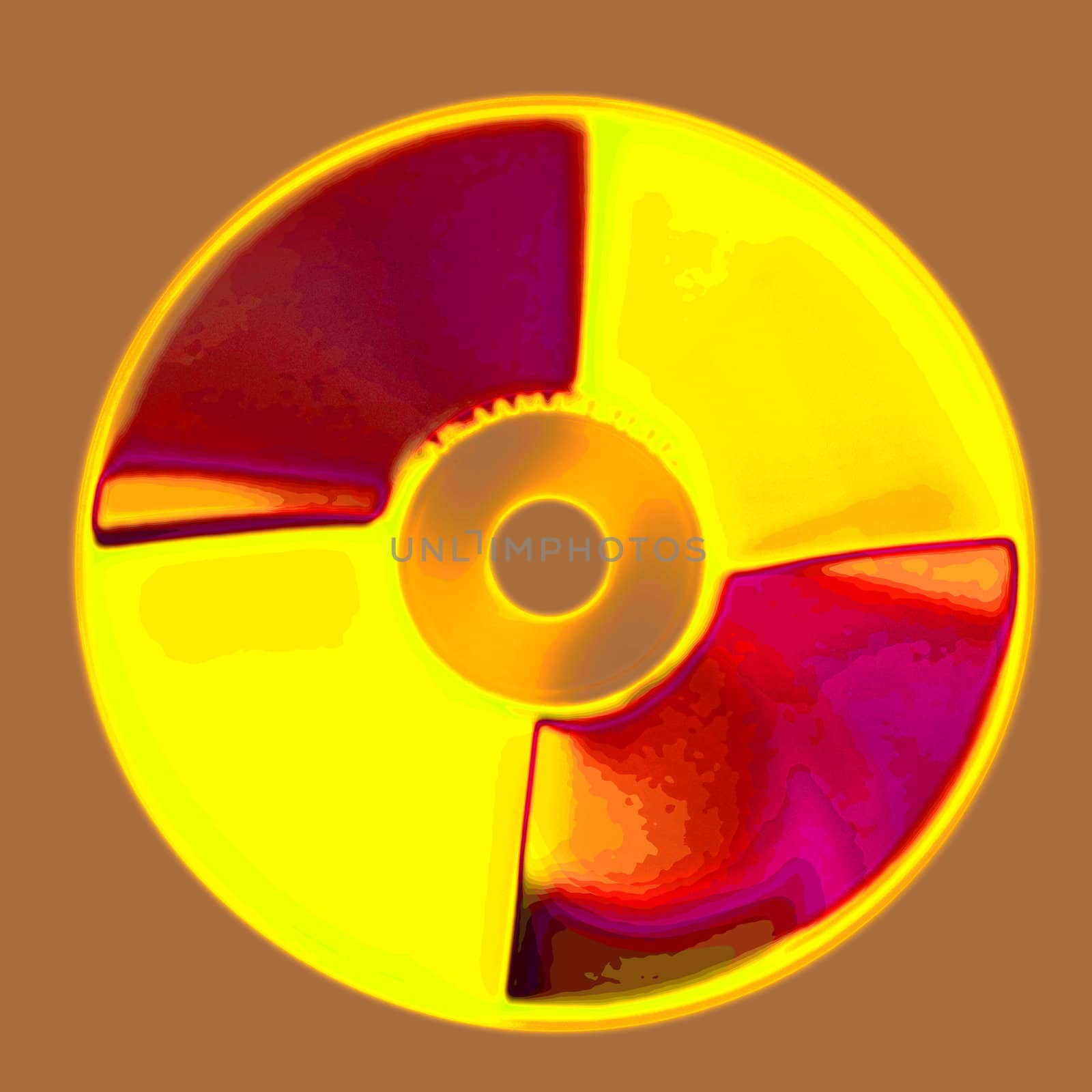Pink and Yellow Data CD DVD pop art