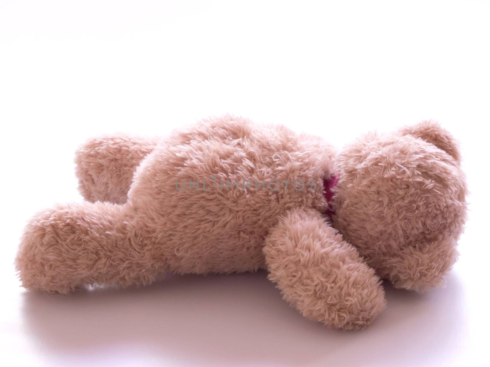 fallen teddy bear by zkruger