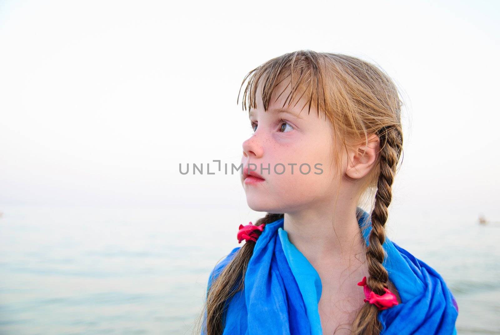 Little girl on the beach