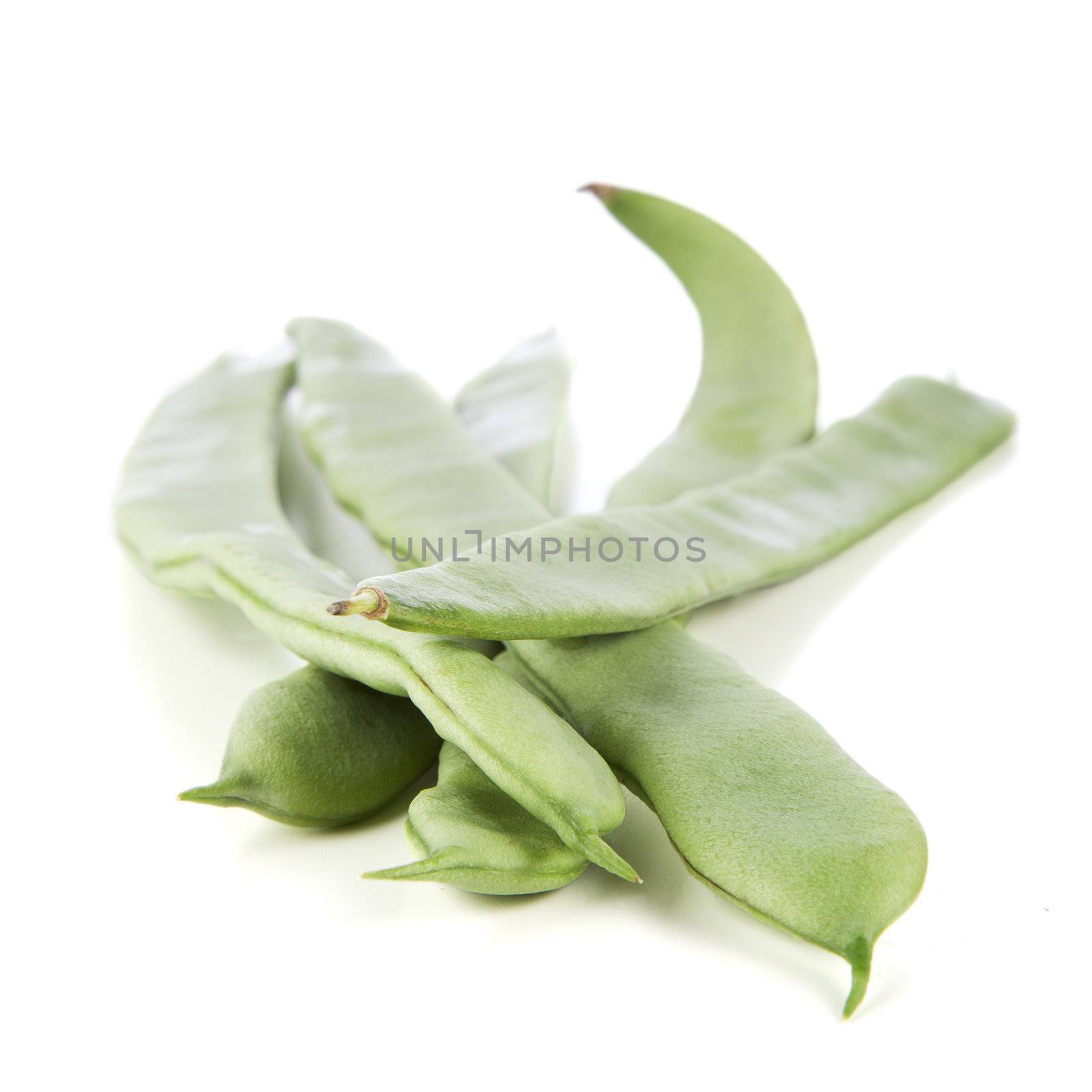 French beans isolated on white background