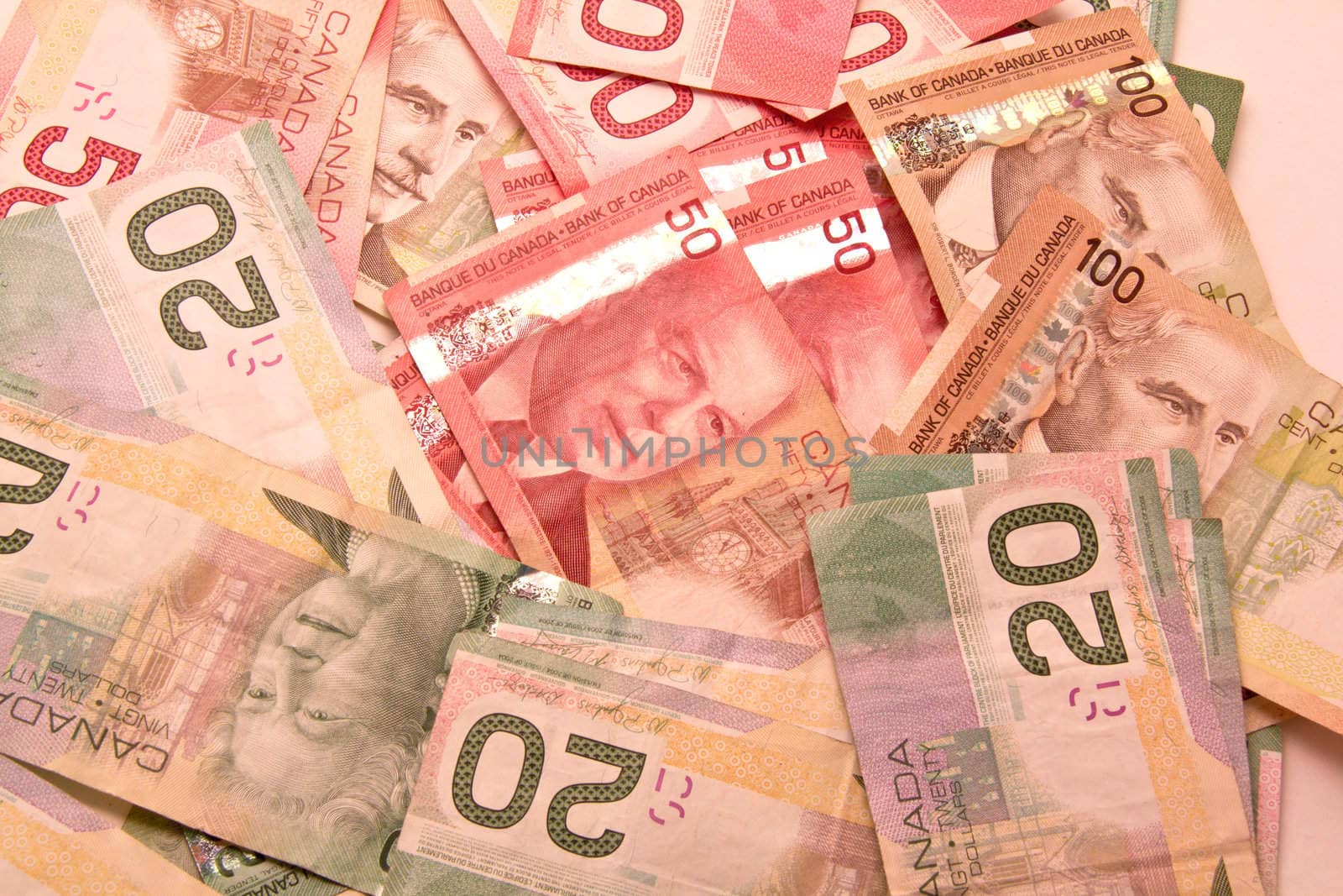 Canadian dollar notes  by derejeb