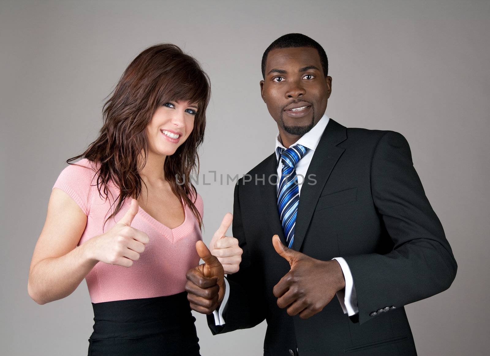 Business partners thumbs up by anikasalsera