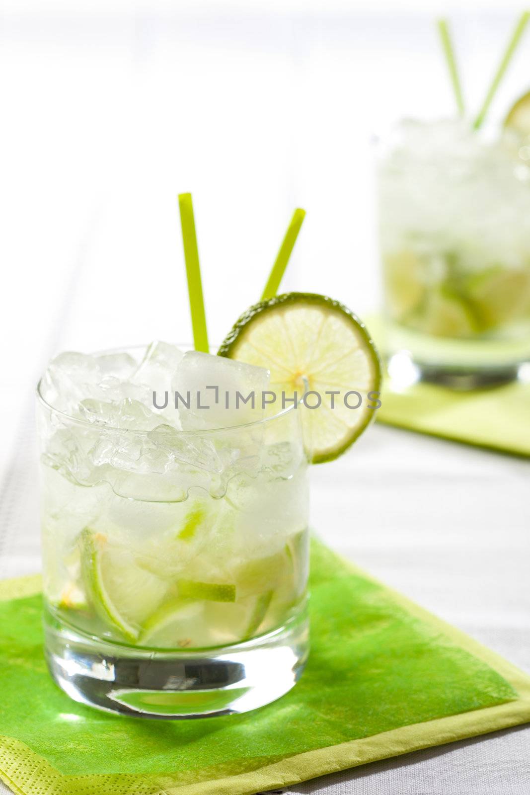 Tradition brazilian cocktail called caipirinha