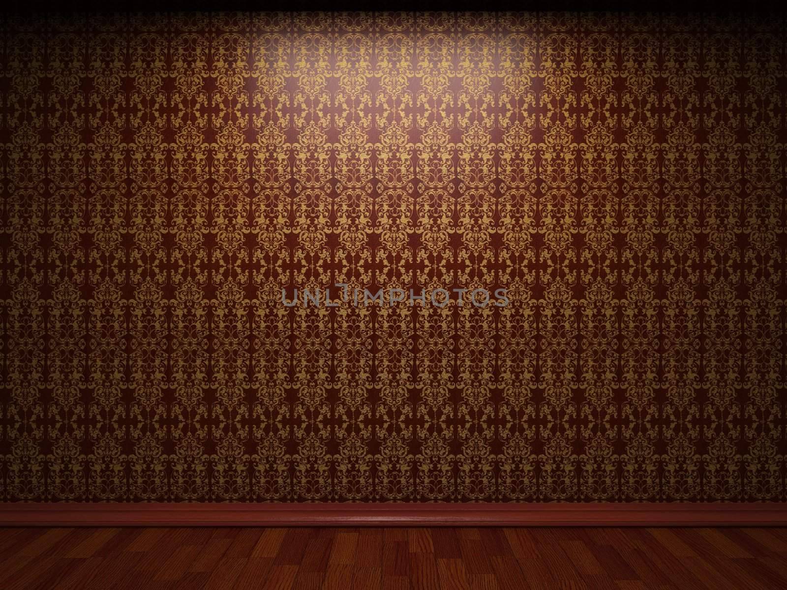 illuminated fabric wallpaper made in 3D