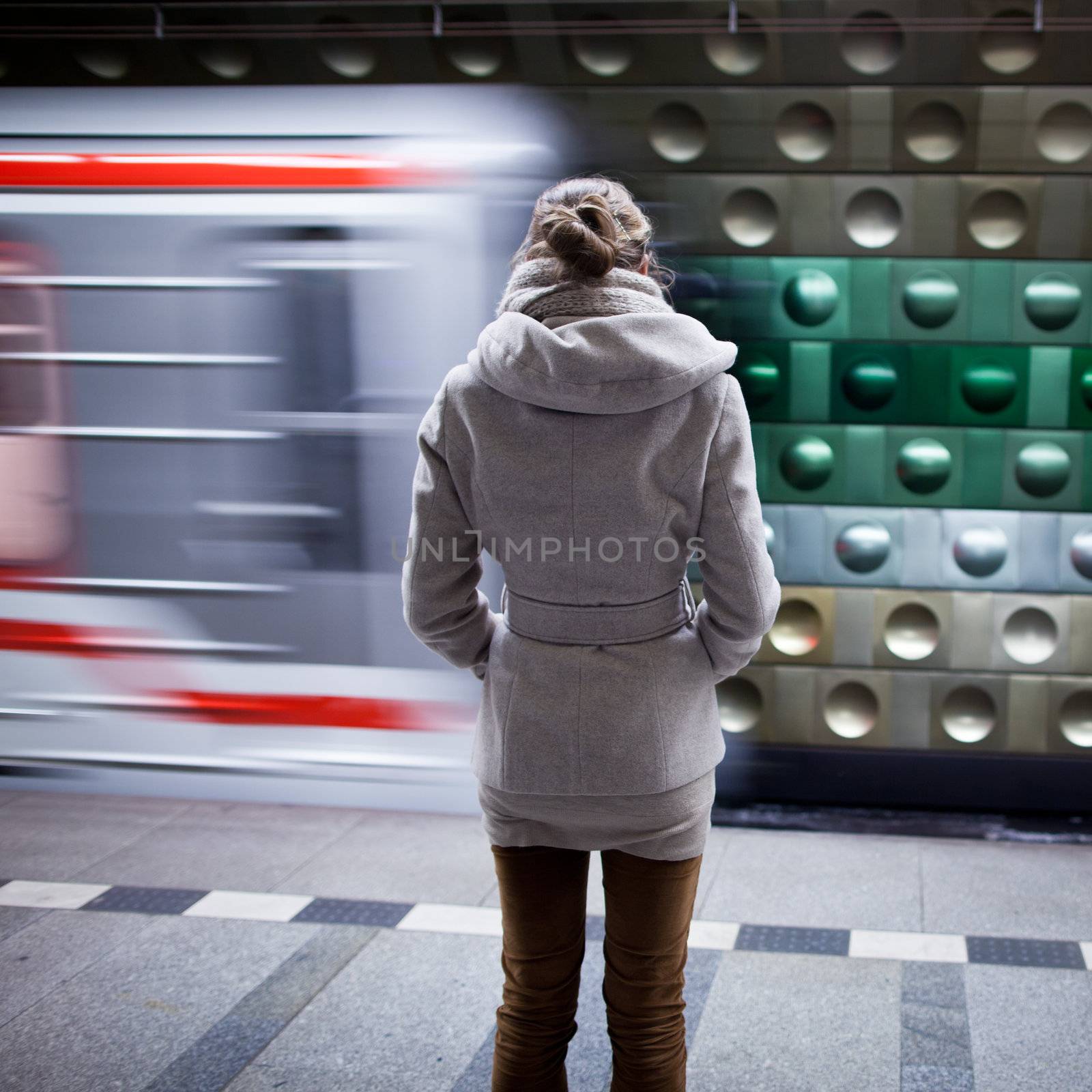 Subway station (motion blurred & color toned image) by viktor_cap