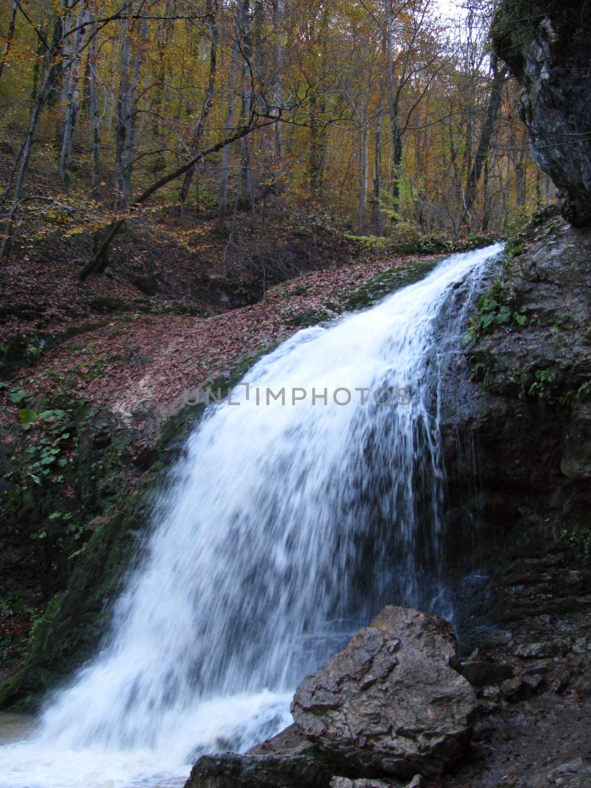 Falls; mountains; caucasus; the river; a stream; splashes; a moisture; a stream; water; rocks; a relief; the nature