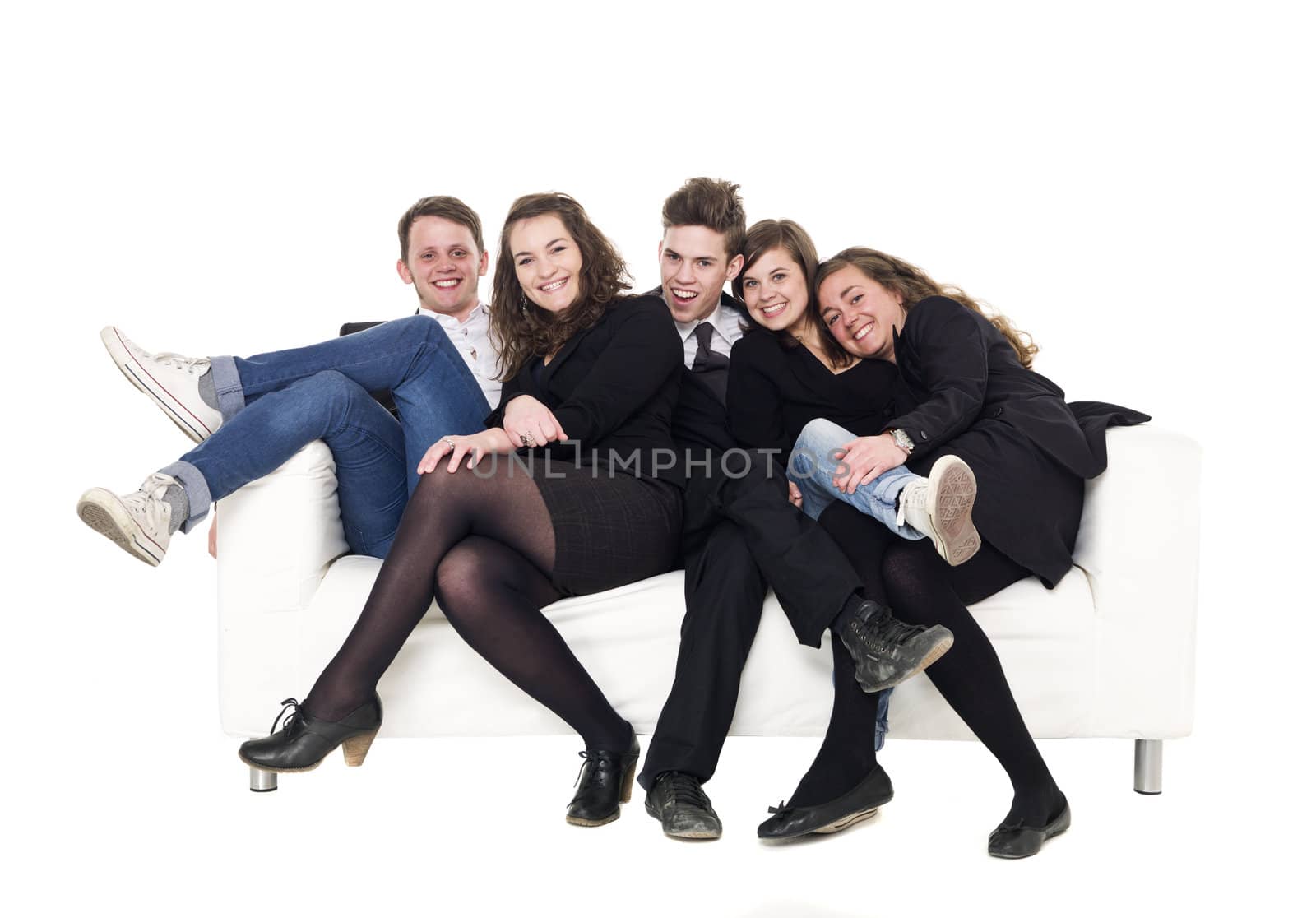 Group of people in a sofa by gemenacom