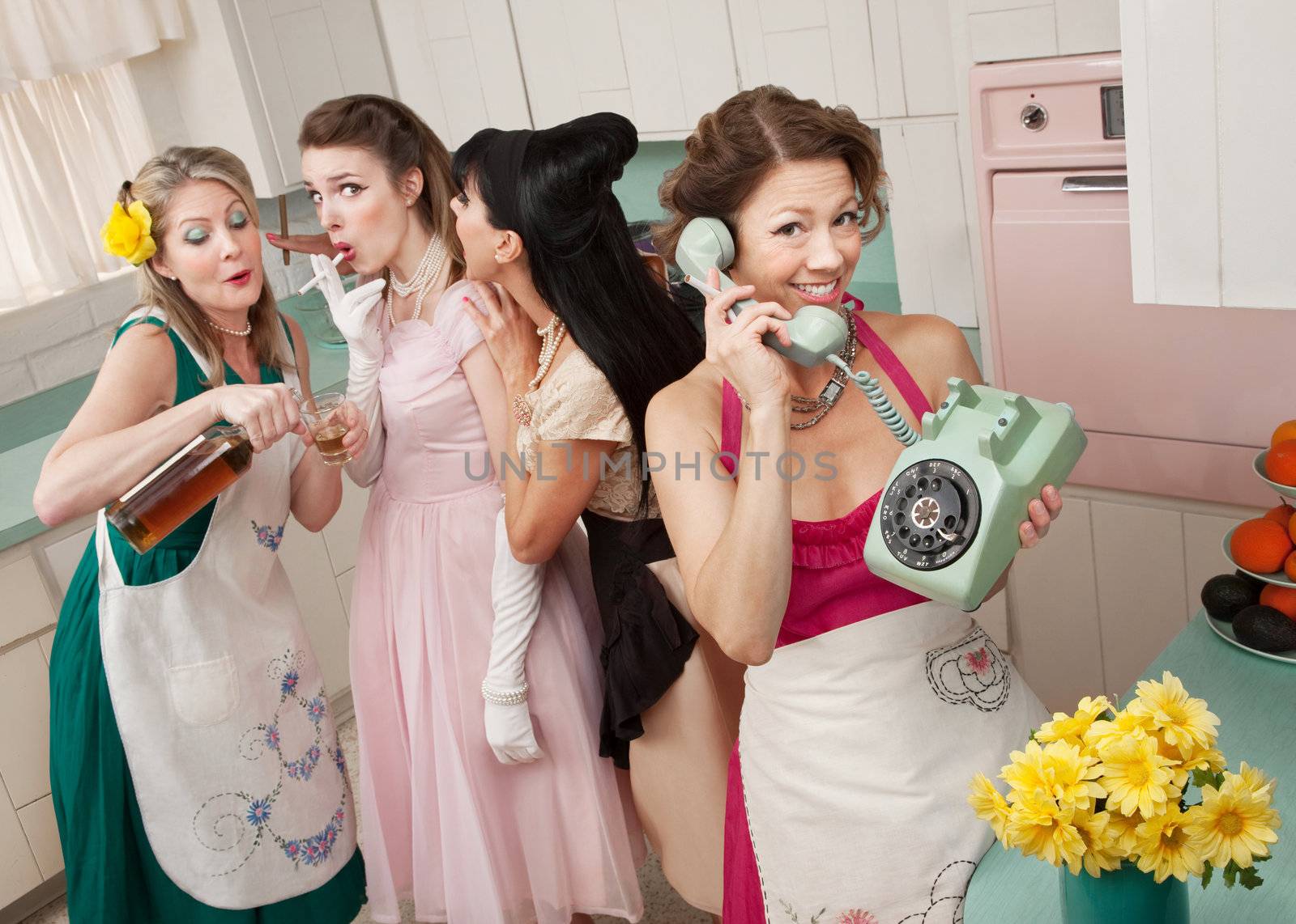 Group Of Retro Housewives by Creatista