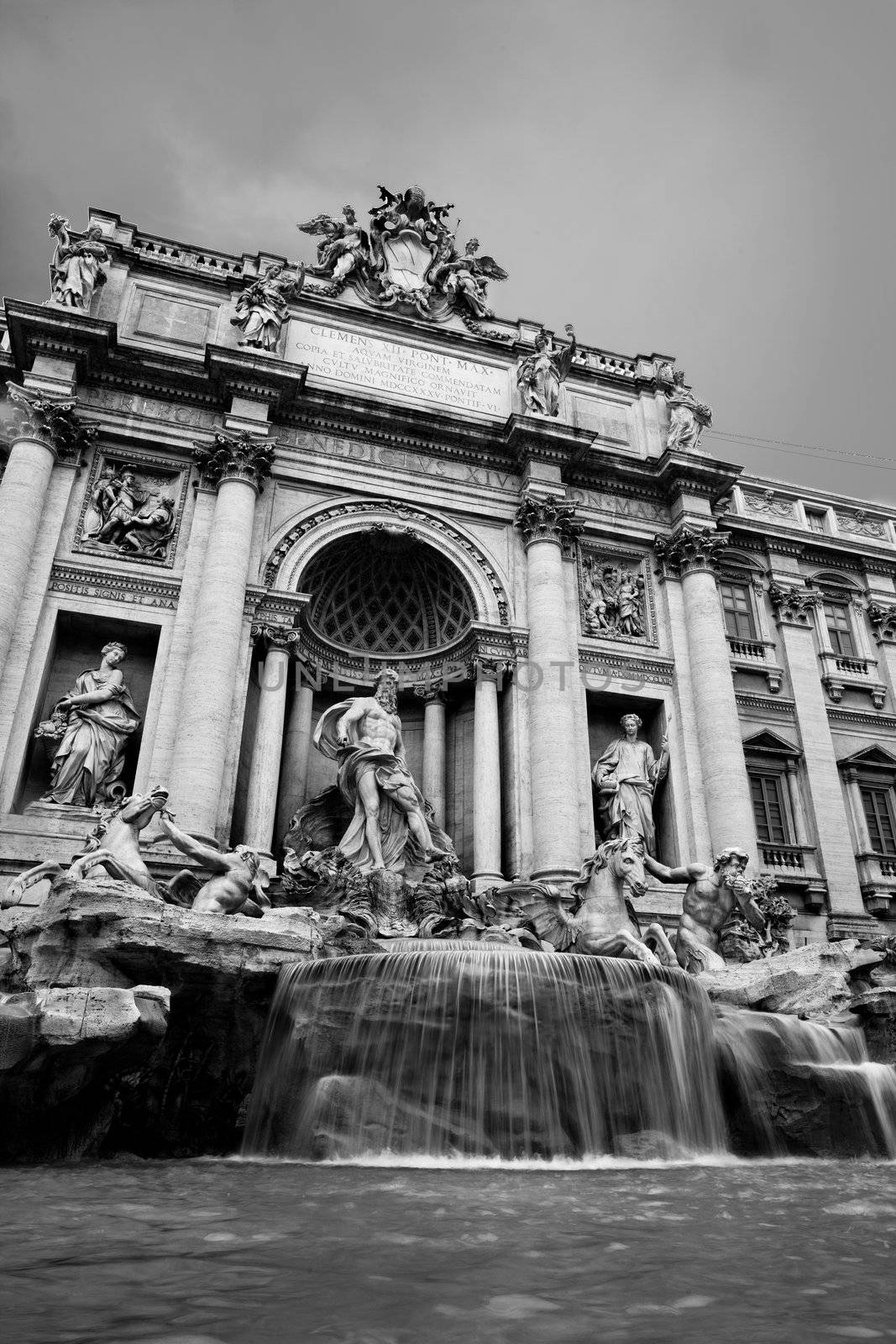 Fontana di Trevi - the famous Trevi fountain in Rome, Italy
