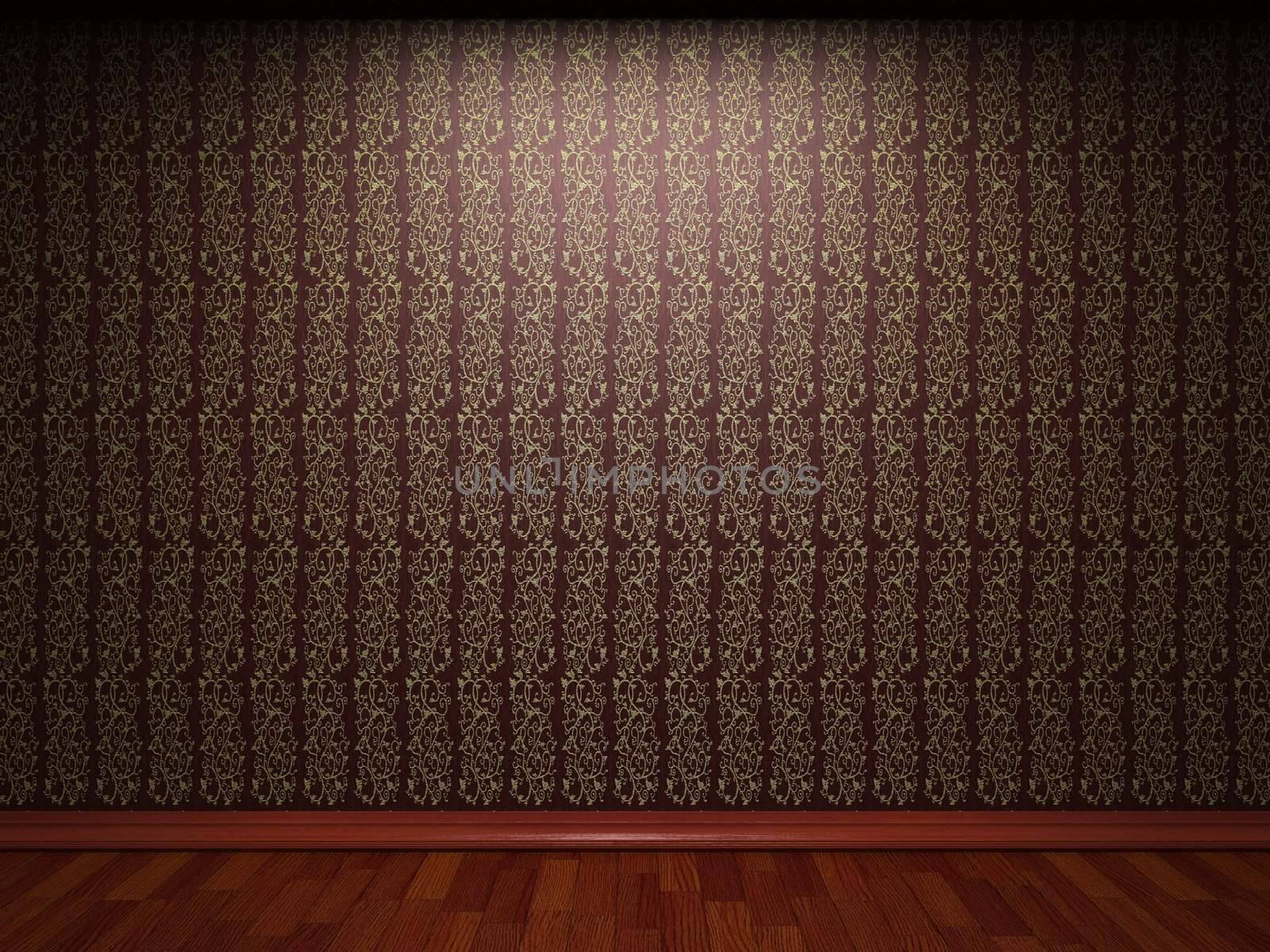 illuminated fabric wallpaper made in 3D