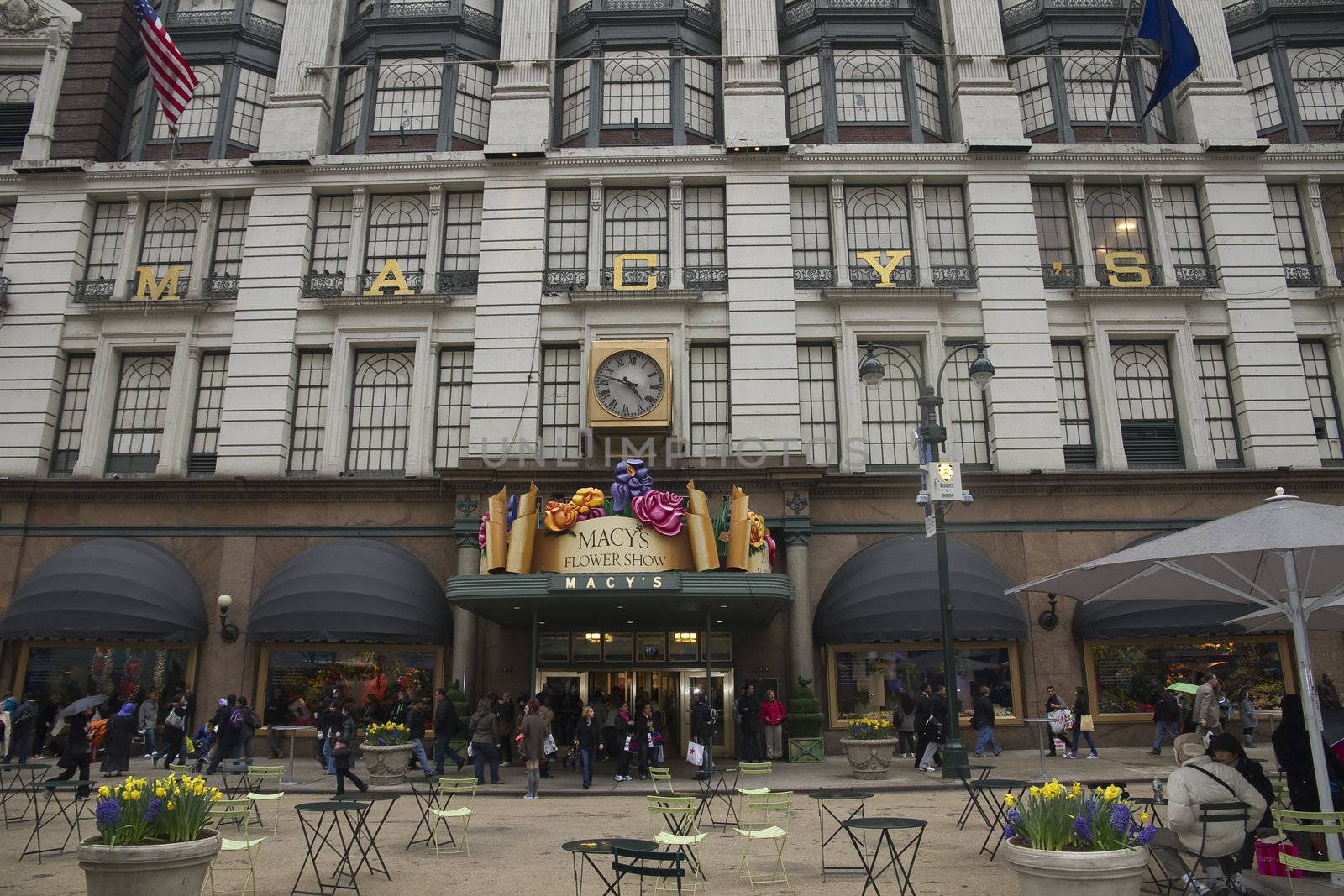 New York, NY - April 08, 2011: Macy's Department Store From 7th Avenue Entrance