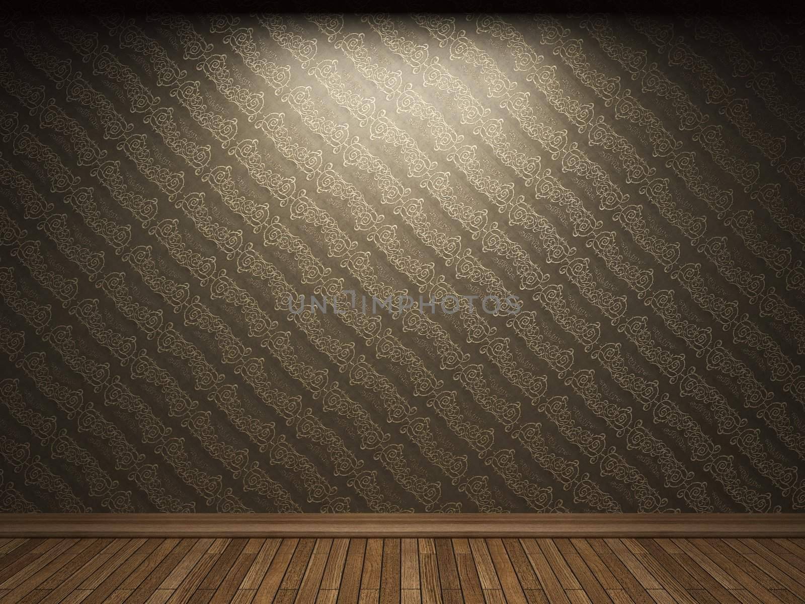 illuminated fabric wallpaper made in 3D