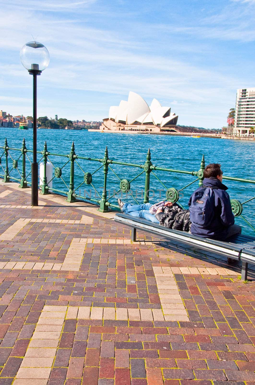 view of the bay and the opera house in Sydney, australia