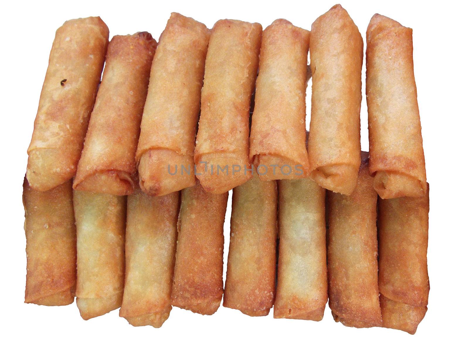 Deep fried spring rolls is light meal