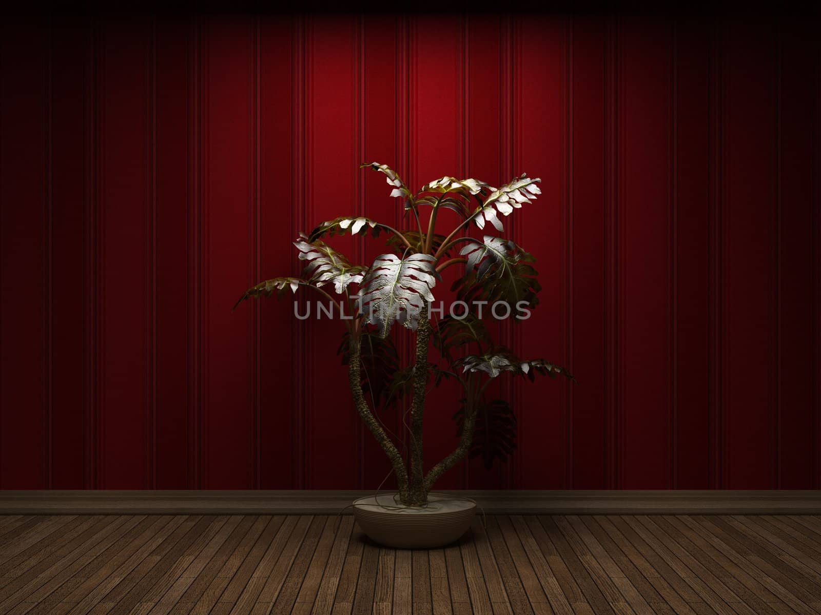 illuminated fabric wallpaper made in 3D