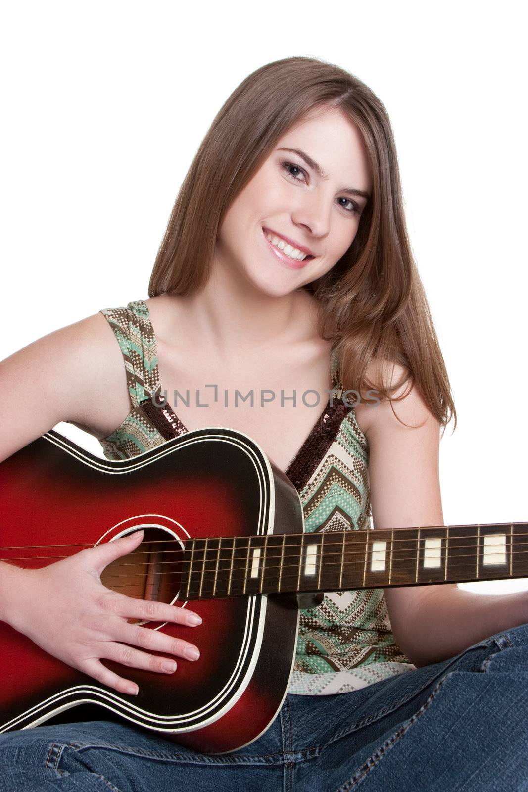 Girl Playing Guitar by keeweeboy