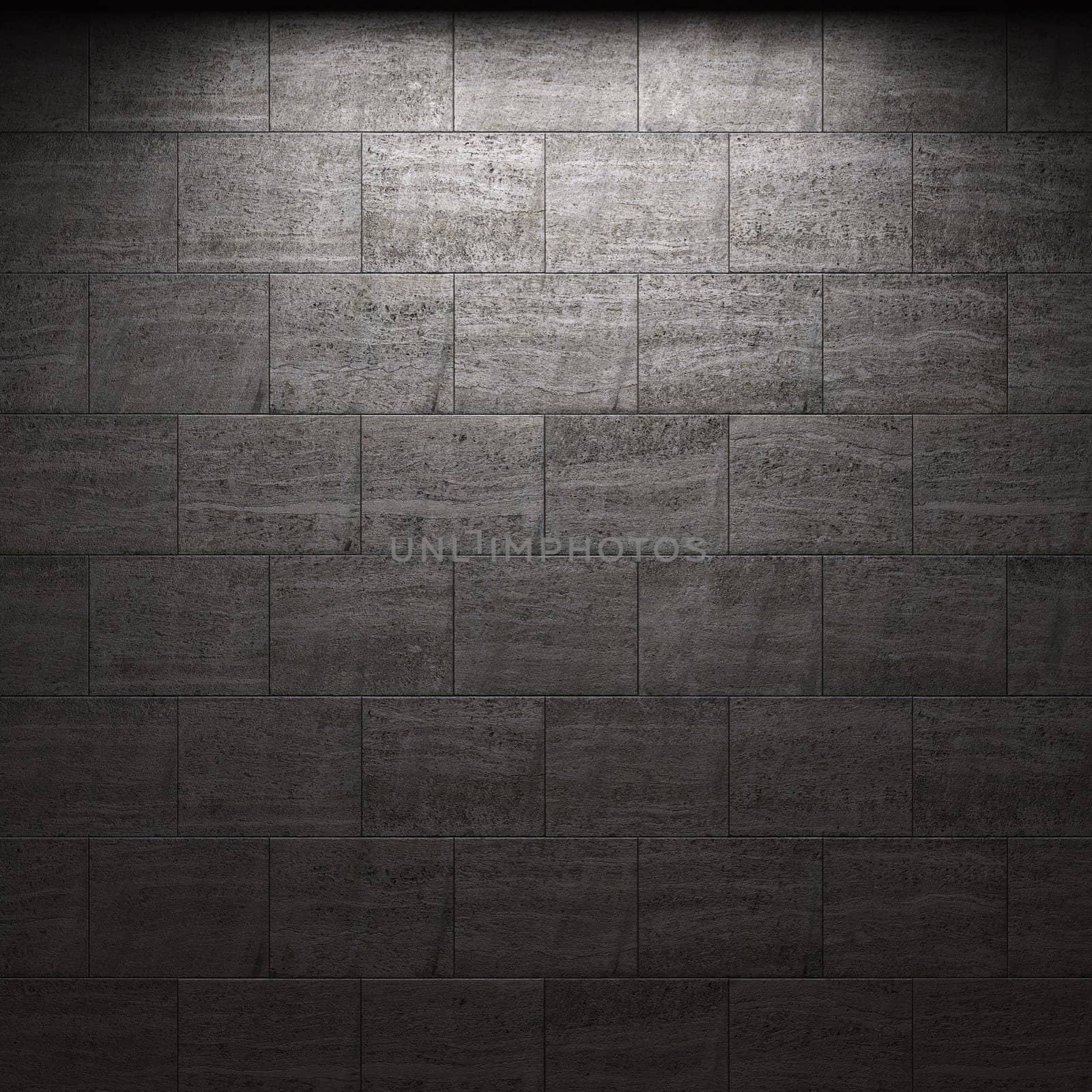 illuminated stone wall by icetray