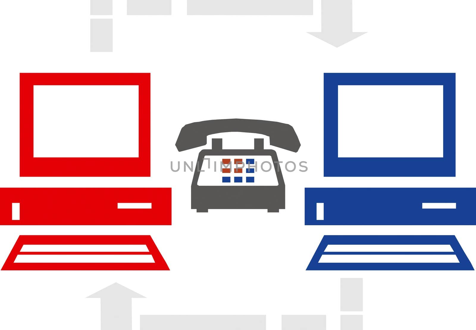 Abstract vector illustration of internet connection