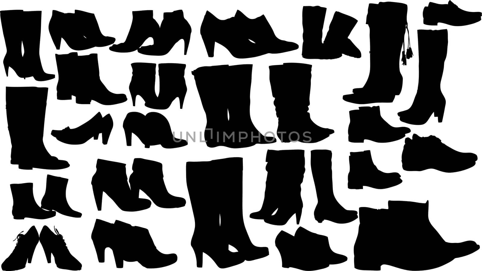 Fashion women shoes vector by rusak