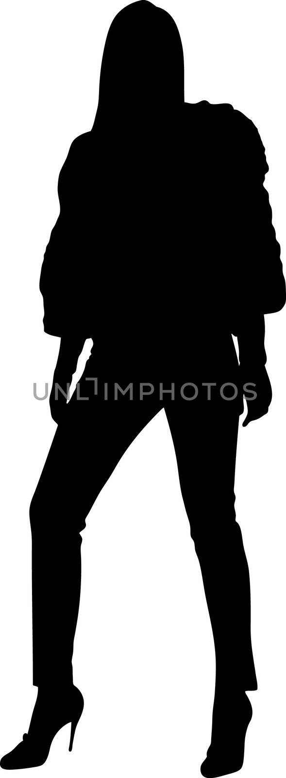 Sexy posing girl silhouette by rusak