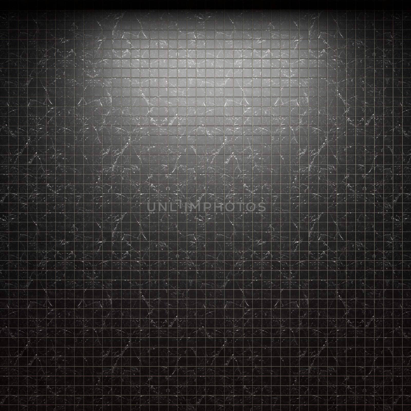 illuminated tile wall made in 3D graphics