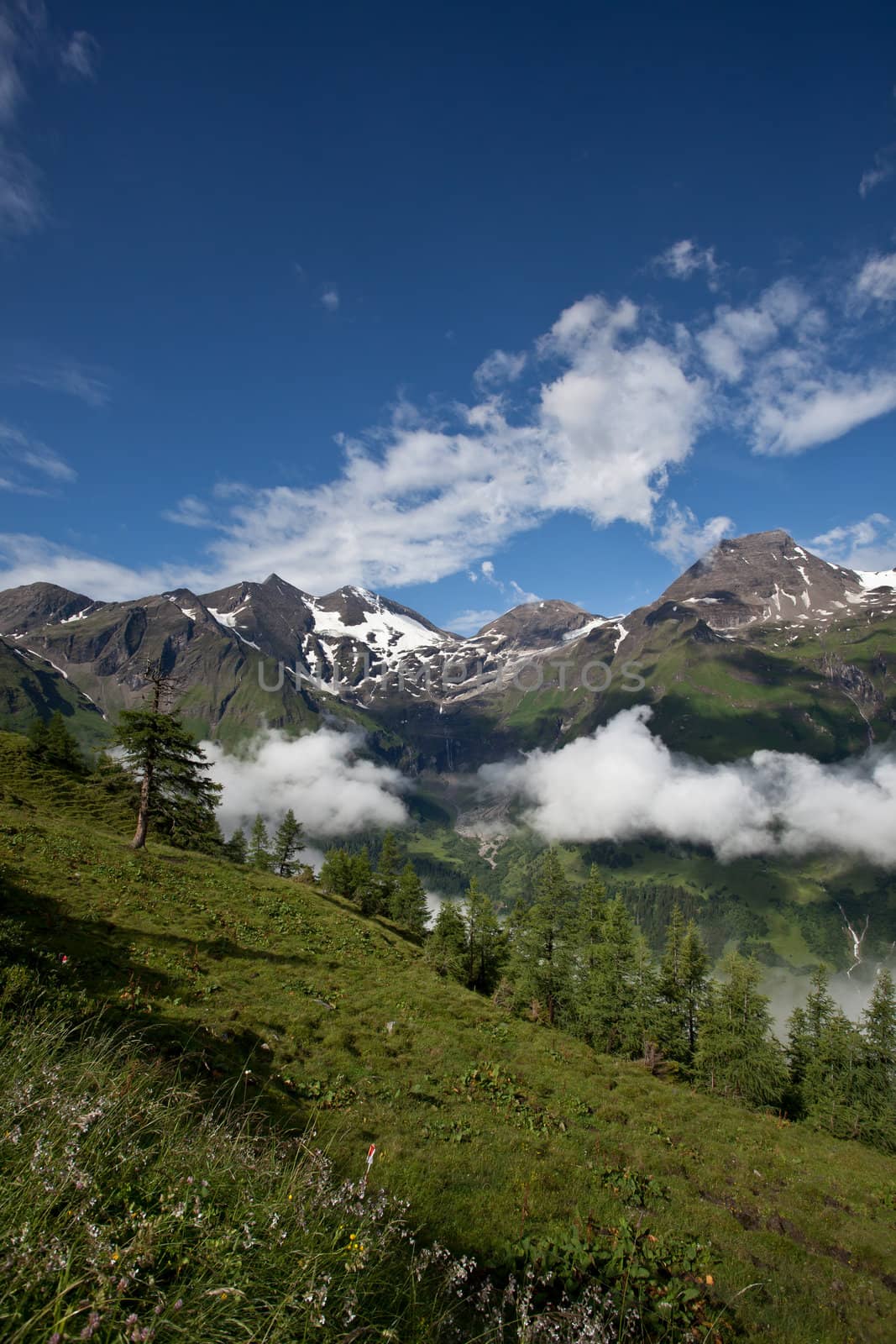 On the way over Hochtor Pass from Zell Am See is a wonderful scenic area. One can drive over the pass from Austria to Italy, an amazing natural experience.