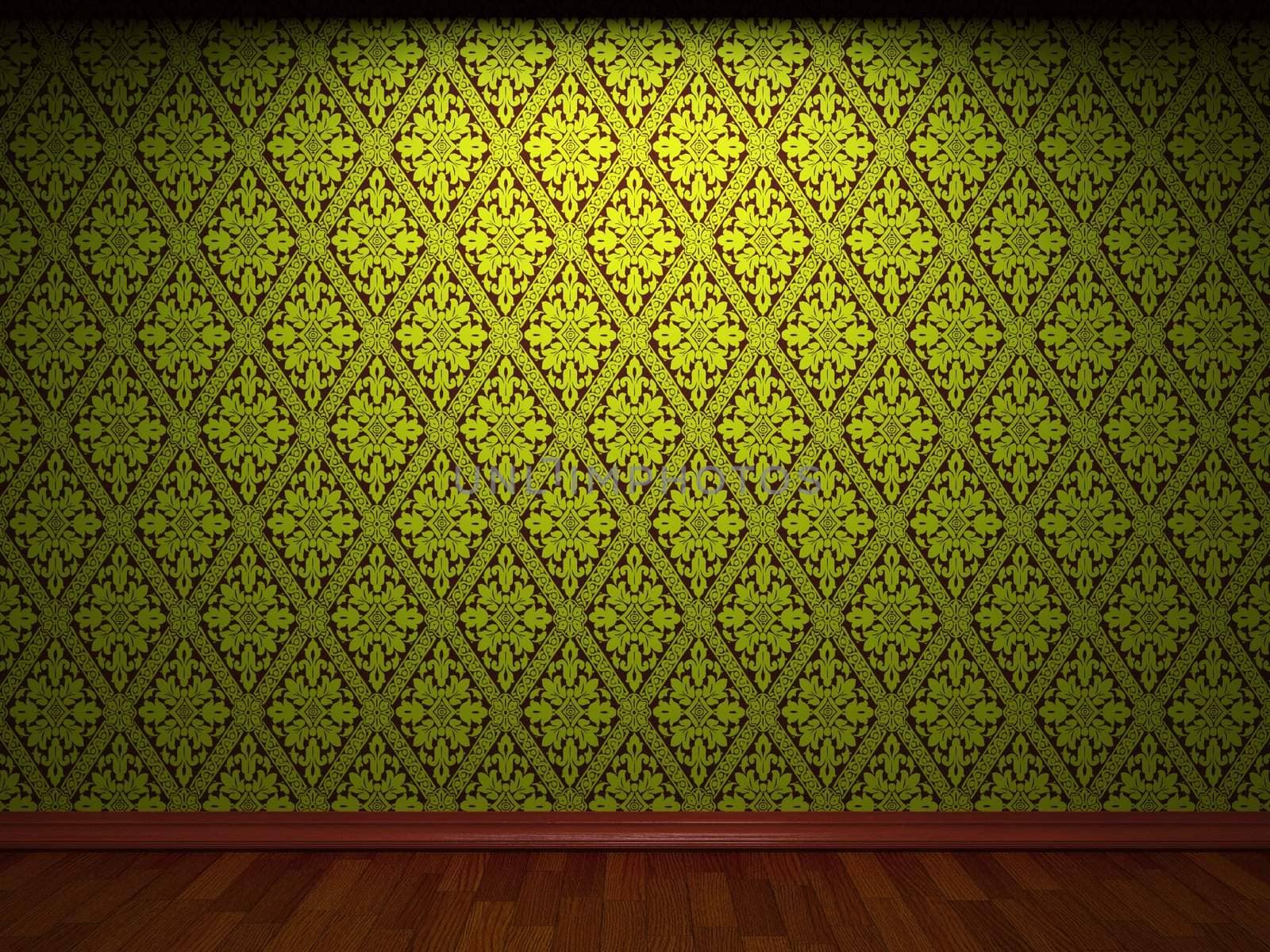 illuminated fabric wallpaper made in 3D