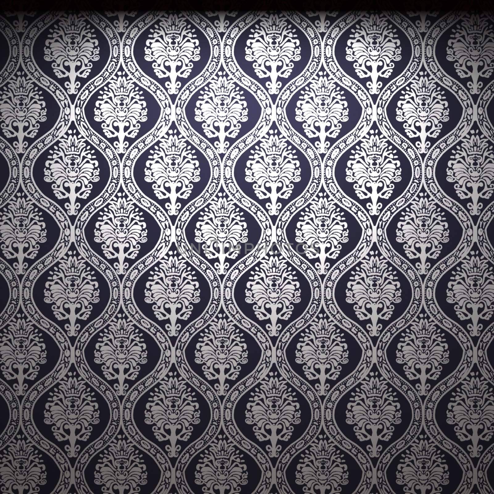 illuminated fabric wallpaper by icetray