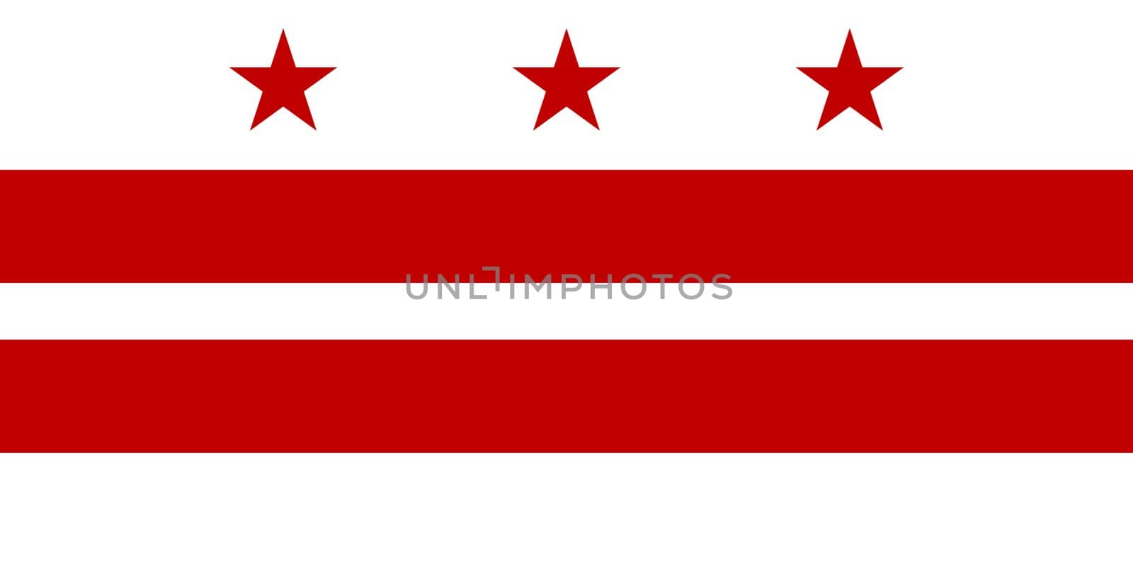 City flag of Washington D.C, U.S.A.