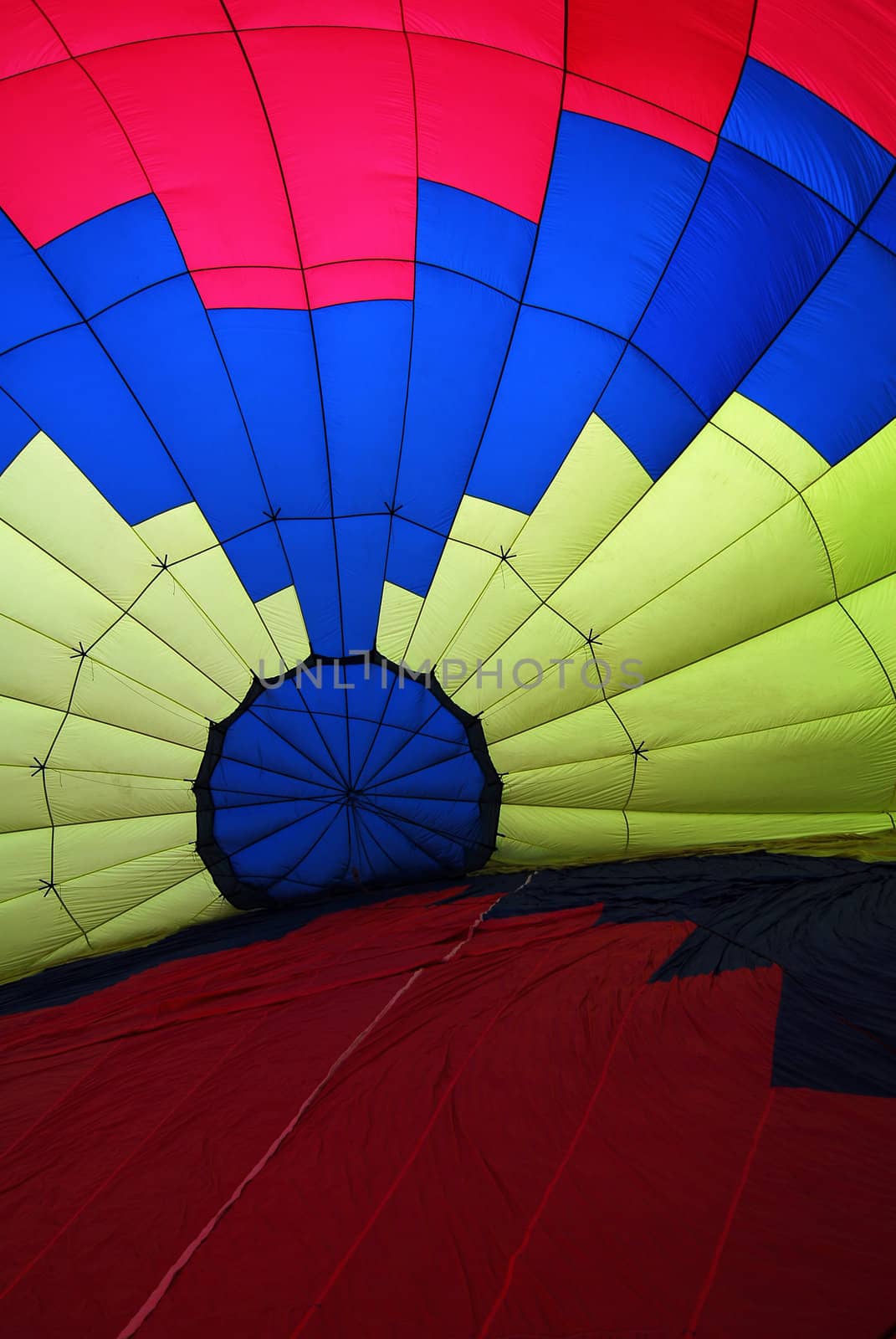 isolated shot of a colorful Hot air balloon