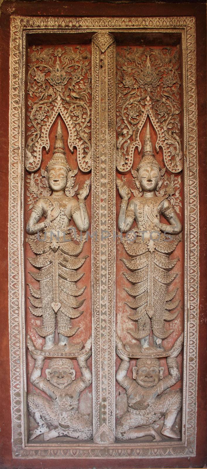 The Buddhist monastery window, Laos by olovedog
