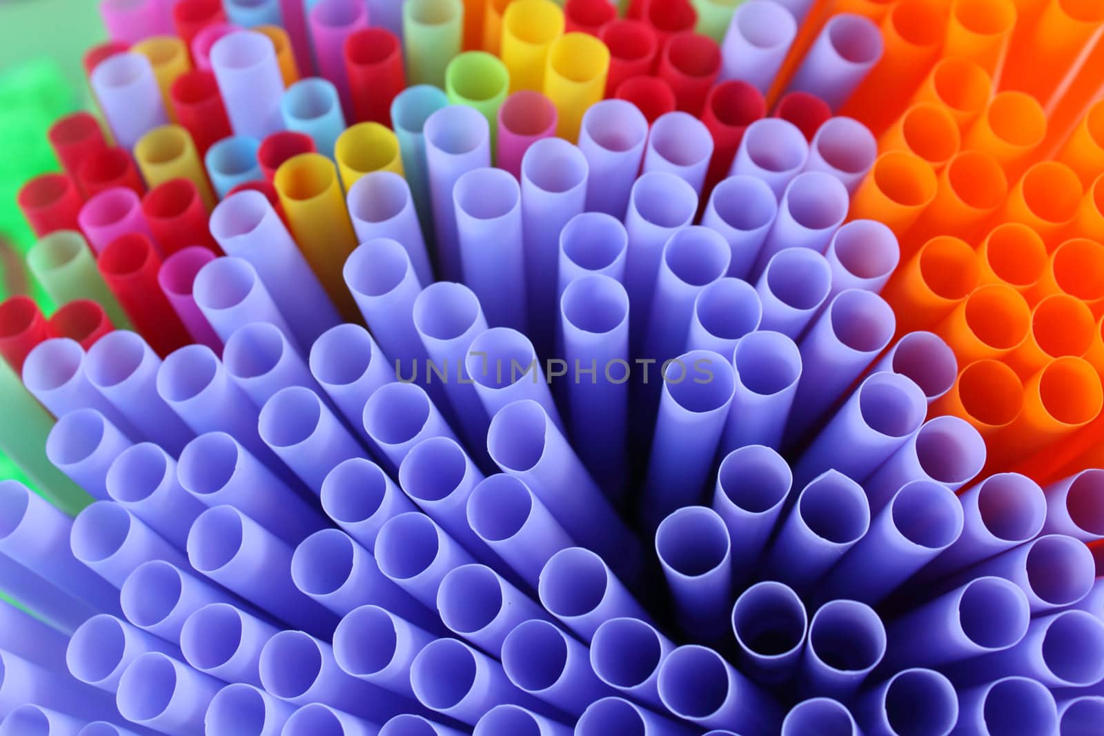 Colorful of drinking straw background