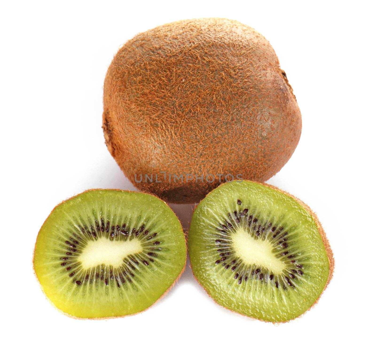 Kiwi on white background