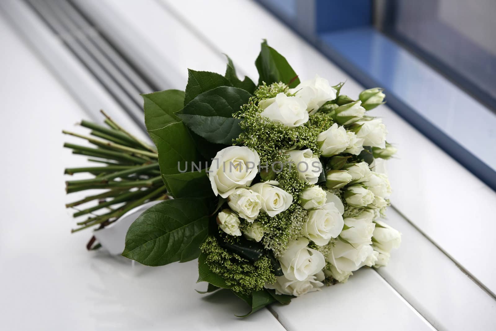Wedding bouquet forgotten by the bride